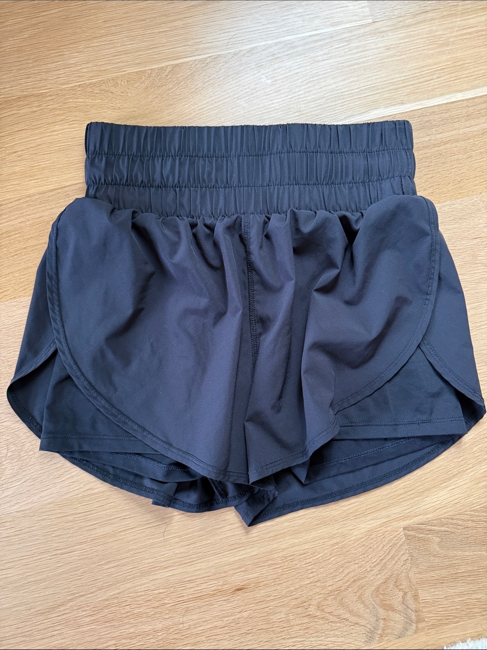Vitality High-Waist Black Athletic Shorts